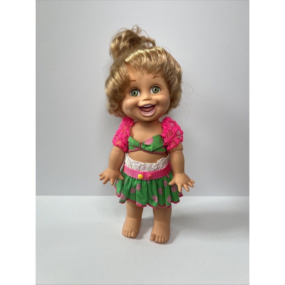 Vintage 1990 Galoob Baby Face So Funny Natalie #5 Doll Partial Original Outfit